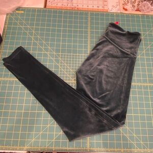 Spanx Velvet Leggings - Dark Green size médium